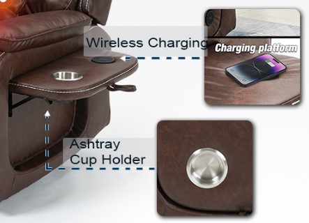 cup holder and wireless charging phone