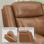 power headrest wall hugger recliner brown color whatson and whiltely